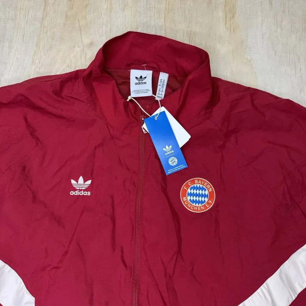 NEW FC Bayern Munich adidas Originals Track Top Jacket Red 2XL
